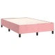 Боксспринг легло с матрак и LED, розово, 120x200 см, кадифе