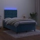 Боксспринг легло с матрак и LED, тъмносиньо, 120x200 см, кадифе