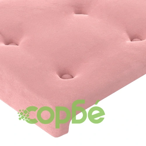 Боксспринг легло с матрак и LED, розово, 80x200 см, кадифе ➤ топ цена ➤ sorbe.bg