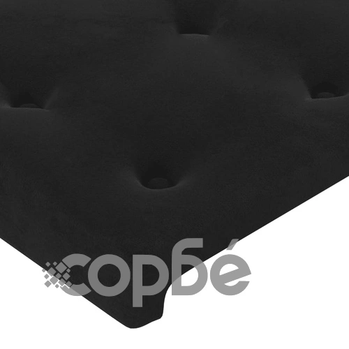 Боксспринг легло с матрак и LED, черно, 90x190 см, кадифе ➤ топ цена ➤ sorbe.bg