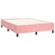 Боксспринг легло с матрак и LED, розово, 140x190 см, кадифе