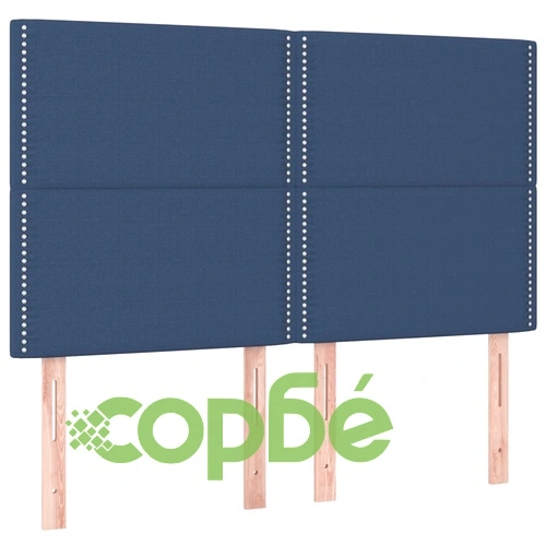 Боксспринг легло с матрак, синьо, 140x190 см, плат ➤ топ цена ➤ sorbe.bg