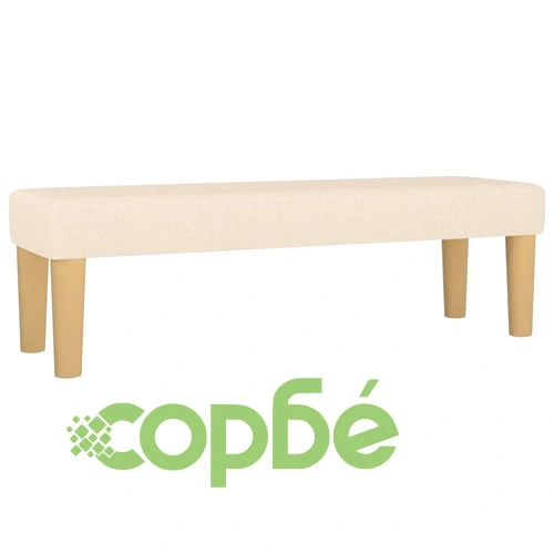 Боксспринг легло с матрак, кремаво, 200x200 см, плат ➤ топ цена ➤ sorbe.bg
