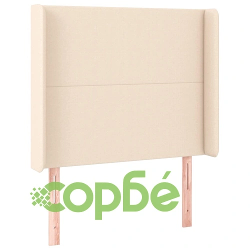 Боксспринг легло с матрак и LED, кремава, 90x190 см, плат ➤ топ цена ➤ sorbe.bg