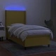 Боксспринг легло с матрак и LED, зелена, 90x200 см, плат
