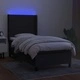 Боксспринг легло с матрак и LED, черно, 100x200 см, плат