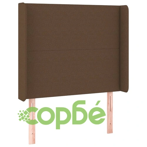 Боксспринг легло с матрак и LED, тъмнокафяво, 100x200 см, плат ➤ топ цена ➤ sorbe.bg