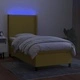 Боксспринг легло с матрак и LED, зелено, 100x200 см, плат
