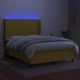 Боксспринг легло с матрак и LED, зелено, 140x200 см, плат