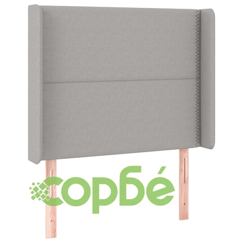 Боксспринг легло с матрак и LED, светлосиво, 90x190 см, плат ➤ топ цена ➤ sorbe.bg