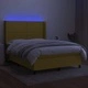 Боксспринг легло с матрак и LED, зелено, 140x190 см, плат