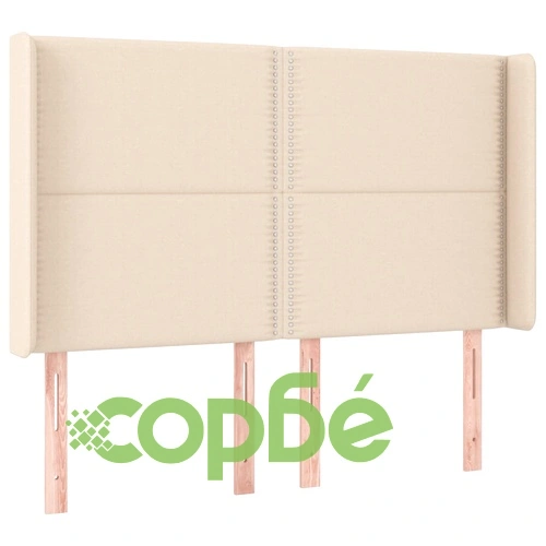 Боксспринг легло с матрак и LED, кремаво, 140x200 см, плат ➤ топ цена ➤ sorbe.bg