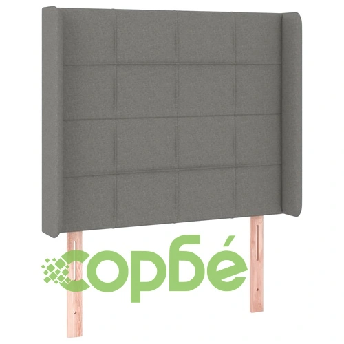 Боксспринг легло с матрак и LED, тъмносиво, 80x200 см, плат ➤ топ цена ➤ sorbe.bg