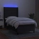 Боксспринг легло с матрак и LED, черно, 80x200 см, плат