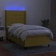 Боксспринг легло с матрак и LED, зелена, 90x190 см, плат