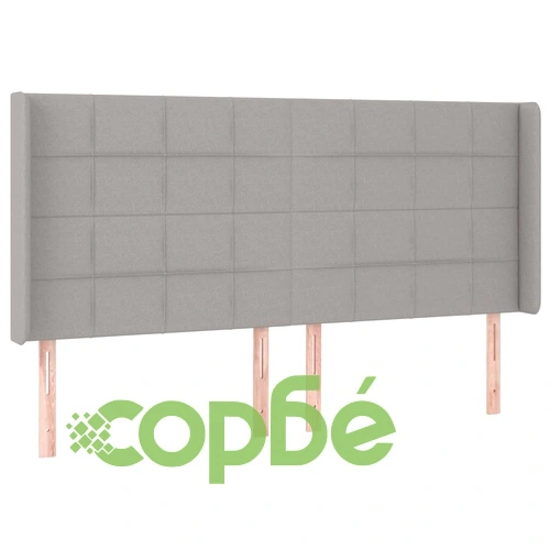 Боксспринг легло с матрак и LED, светлосиво, 160x200 см, плат ➤ топ цена ➤ sorbe.bg