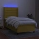Боксспринг легло с матрак и LED, зелено, 80x200 см, плат