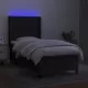 Боксспринг легло с матрак и LED, черна, 90x200 см, плат