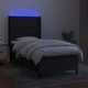 Боксспринг легло с матрак и LED, черно, 100x200 см, плат