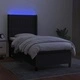 Боксспринг легло с матрак и LED, черно, 80x200 см, плат