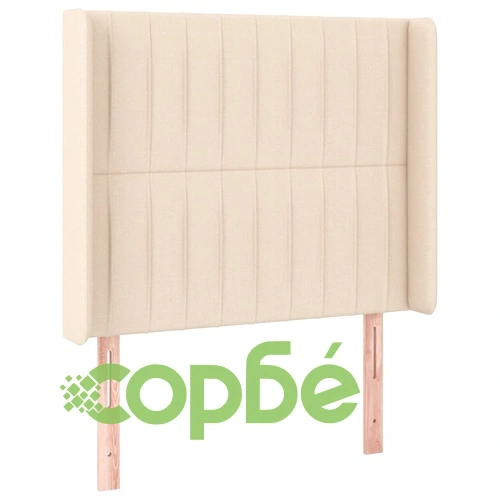 Боксспринг легло с матрак и LED, кремава, 90x190 см, плат ➤ топ цена ➤ sorbe.bg