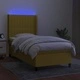 Боксспринг легло с матрак и LED, зелена, 90x190 см, плат