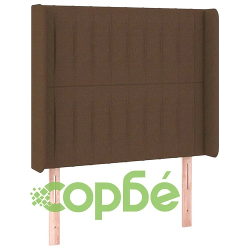 Боксспринг легло с матрак и LED, тъмнокафяво, 100x200 см, плат ➤ топ цена ➤ sorbe.bg
