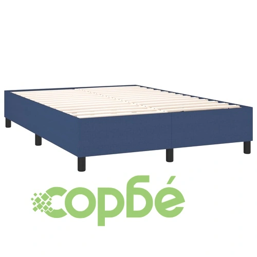 Боксспринг легло с матрак и LED, синьо, 140x190 см, плат ➤ топ цена ➤ sorbe.bg