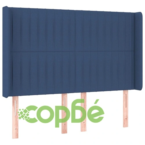 Боксспринг легло с матрак и LED, синьо, 140x190 см, плат ➤ топ цена ➤ sorbe.bg