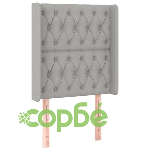 Боксспринг легло с матрак и LED, светлосиво, 80x200 см, плат ➤ топ цена ➤ sorbe.bg