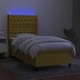 Боксспринг легло с матрак и LED, зелена, 90x190 см, плат