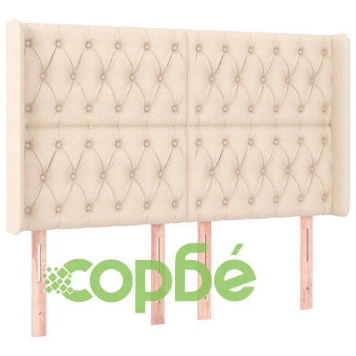 Боксспринг легло с матрак и LED, кремаво, 140x200 см, плат ➤ топ цена ➤ sorbe.bg