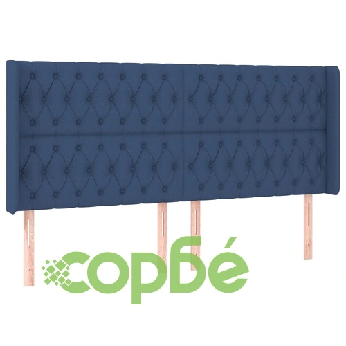 Боксспринг легло с матрак и LED, синя, 200x200 см, плат ➤ топ цена ➤ sorbe.bg