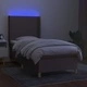 Боксспринг легло с матрак и LED, таупе, 80x200 см, плат