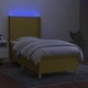 Боксспринг легло с матрак и LED, зелена, 90x190 см, плат