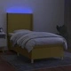 Боксспринг легло с матрак и LED, зелена, 90x200 см, плат