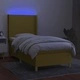 Боксспринг легло с матрак и LED, зелено, 100x200 см, плат