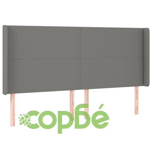 Боксспринг легло с матрак и LED, тъмносиво, 200x200 см, плат ➤ топ цена ➤ sorbe.bg