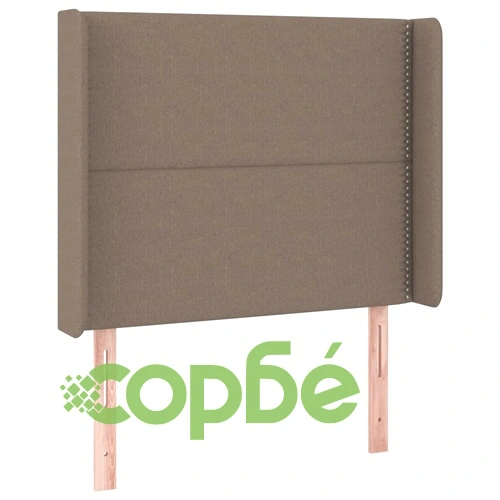 Боксспринг легло с матрак и LED, таупе, 80x200 см, плат ➤ топ цена ➤ sorbe.bg