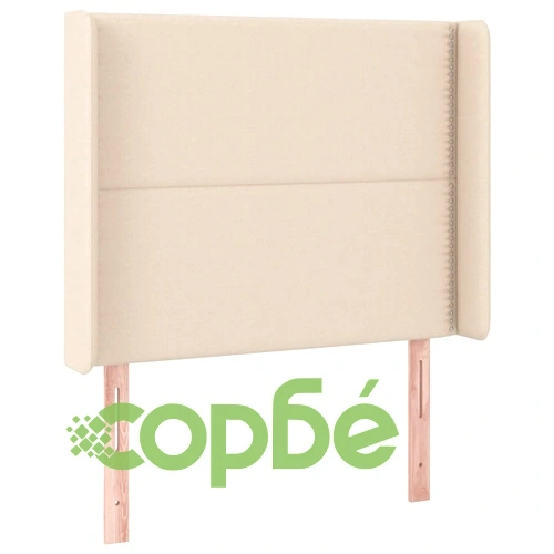 Боксспринг легло с матрак и LED, кремава, 90x190 см, плат ➤ топ цена ➤ sorbe.bg