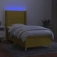 Боксспринг легло с матрак и LED, зелена, 90x200 см, плат