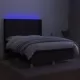 Боксспринг легло с матрак и LED, черно, 140x190 см, плат 