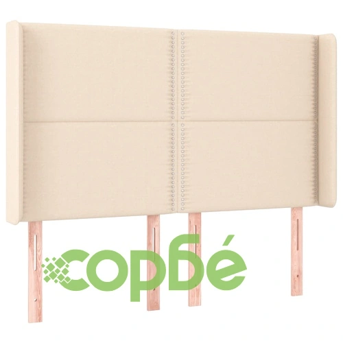 Боксспринг легло с матрак и LED, кремаво, 140x200 см, плат ➤ топ цена ➤ sorbe.bg