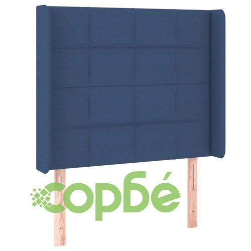 Боксспринг легло с матрак и LED, синя, 90x190 см, плат ➤ топ цена ➤ sorbe.bg