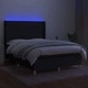 Боксспринг легло с матрак и LED, черно, 140x190 см, плат
