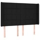 Боксспринг легло с матрак и LED, черно, 140x190 см, плат