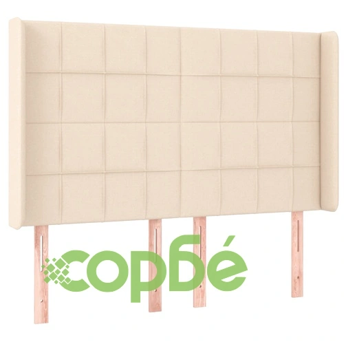 Боксспринг легло с матрак и LED, кремаво, 140x200 см, плат ➤ топ цена ➤ sorbe.bg