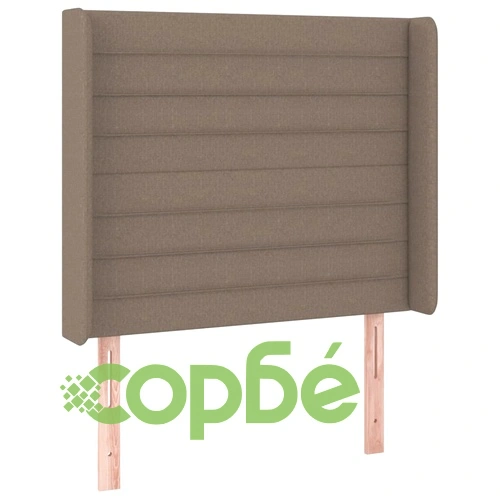 Боксспринг легло с матрак и LED, таупе, 80x200 см, плат ➤ топ цена ➤ sorbe.bg