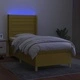 Боксспринг легло с матрак и LED, зелена, 90x190 см, плат
