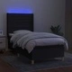 Боксспринг легло с матрак и LED, черно, 100x200 см, плат